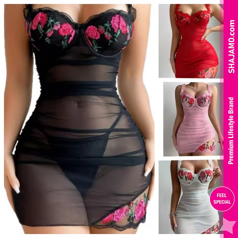 Luxury Floral Embroidered Ruched Bodycon Mini Dress – Elegant Mesh Party Wear Luxury Floral Embroidered Ruched Bodycon Mini Dress – Elegant Mesh Party Wear