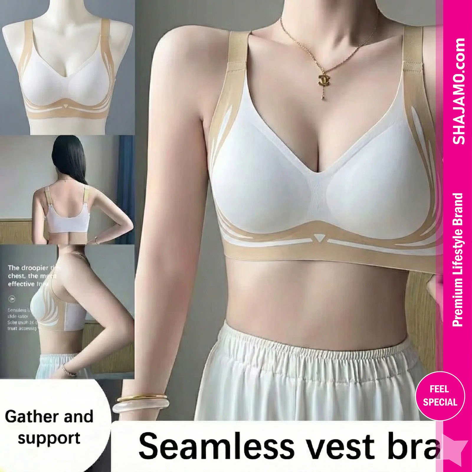 Imported Comfy Seamless Push Up Vest Bra