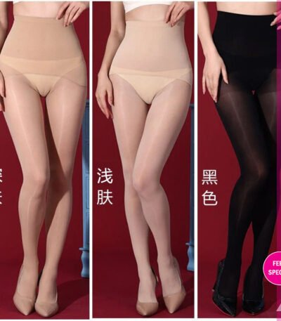 Women’s Luxurious Ultra-Shiny Glossy Oil-Finish Opaque Pantyhose