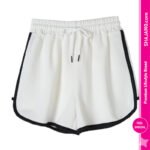 Women’s Sporty Contrast Trim Dolphin Shorts with Elastic Waistband Women’s Sporty Contrast Trim Dolphin Shorts with Elastic Waistband